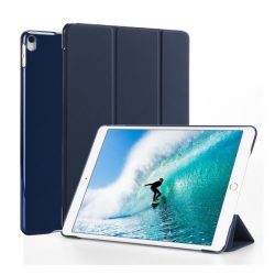   Tok álló, bőr hatású (aktív FLIP, oldalra nyíló, TRIFOLD, asztali tartó) SÖTÉTKÉK Apple IPAD Pro 10.5 (2017), Apple IPAD Air 2019 (Air 3)