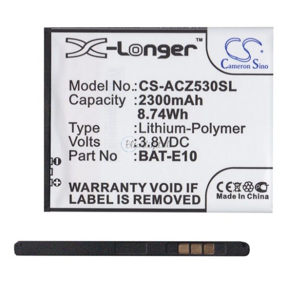 CAMERON SINO Li-Polymer akku (3,8V / 2300mAh, Acer BAT-E10 kompatibilis) FEKETE Acer Liquid Z530
