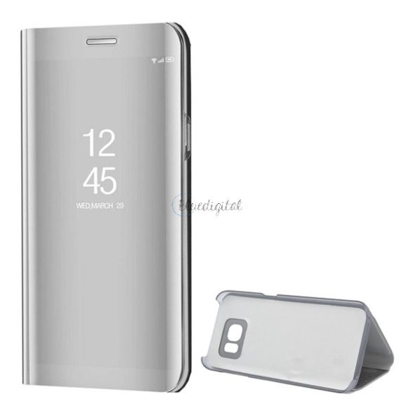 Tok álló (aktív FLIP, oldalra nyíló, asztali tartó funkció, tükrös felület, Mirror View Case) EZÜST Samsung Galaxy A5 (2017) SM-A520F