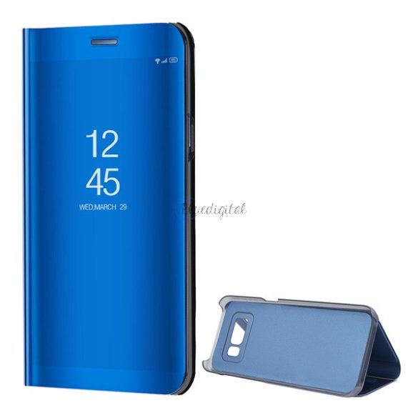 Tok álló (aktív FLIP, oldalra nyíló, asztali tartó funkció, tükrös felület, Mirror View Case) KÉK Samsung Galaxy S8 (SM-G950)