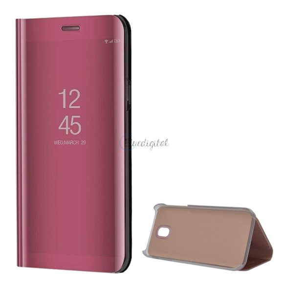 Tok álló (aktív FLIP, oldalra nyíló, asztali tartó funkció, tükrös felület, Mirror View Case) ROZÉARANY Samsung Galaxy J5 (2017) SM-J530 EU