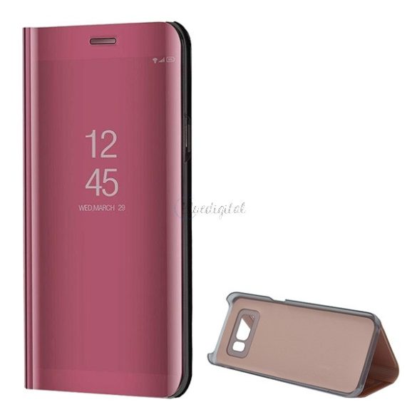 Tok álló (aktív FLIP, oldalra nyíló, asztali tartó funkció, tükrös felület, Mirror View Case) ROZÉARANY Samsung Galaxy S8 (SM-G950)