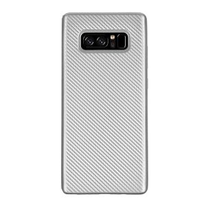 Szilikon telefonvédő (karbon minta) EZÜST Samsung Galaxy Note 8 (SM-N950F)