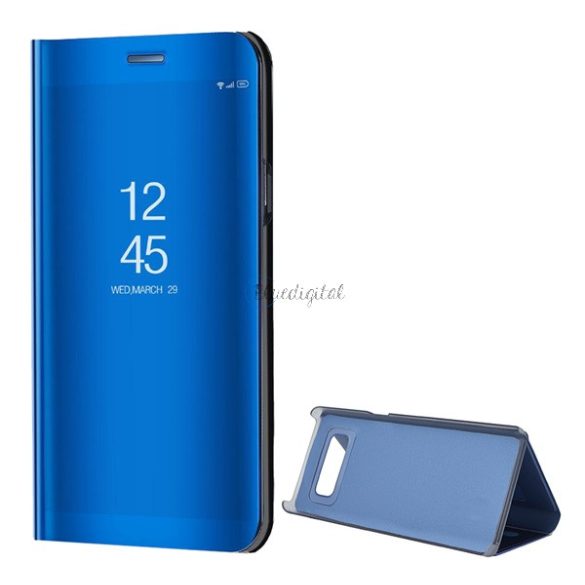 Tok álló (aktív FLIP, oldalra nyíló, asztali tartó funkció, tükrös felület, Mirror View Case) KÉK Samsung Galaxy Note 8 (SM-N950F)