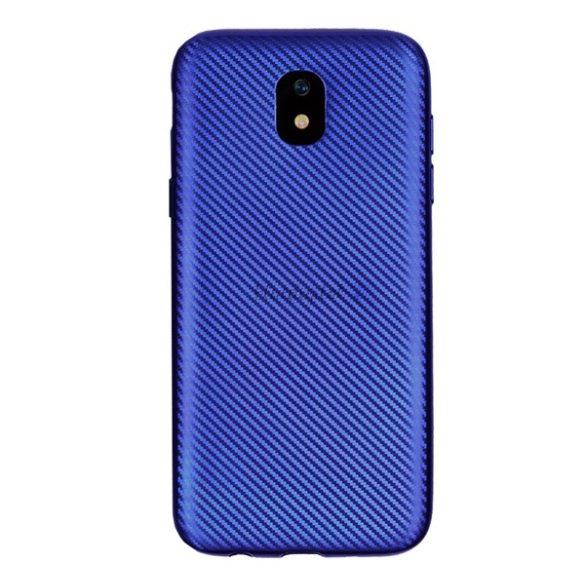 Szilikon telefonvédő (karbon minta) SÖTÉTKÉK Samsung Galaxy J3 (2017) SM-J330 EU