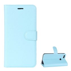   Tok álló, bőr hatású (FLIP, oldalra nyíló, asztali tartó funkció, prémium) VILÁGOSKÉK Huawei P9 Lite Mini