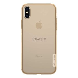 NILLKIN NATURE szilikon telefonvédő (0.6 mm, ultravékony) ARANYBARNA Apple iPhone X 5.8, Apple iPhone XS 5.8