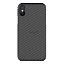   NILLKIN SYNTHETIC FIBER műanyag telefonvédő (környezetbarát, karbon minta) FEKETE Apple iPhone X 5.8, Apple iPhone XS 5.8