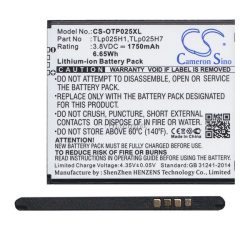   CAMERON SINO Li-Ion akku (3.8V/1750mAh, Alcatel TLp025H1 kompatibilis) FEKETE Alcatel Pop 4 (OT-5051)