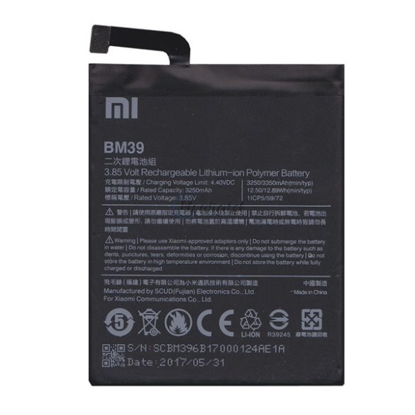 XIAOMI akku 3350 mAh LI-Polymer Xiaomi Mi 6