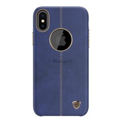   NILLKIN ENGLON műanyag telefonvédő (bőr hatású, varrás minta, logó kivágás) SÖTÉTKÉK Apple iPhone X 5.8, Apple iPhone XS 5.8