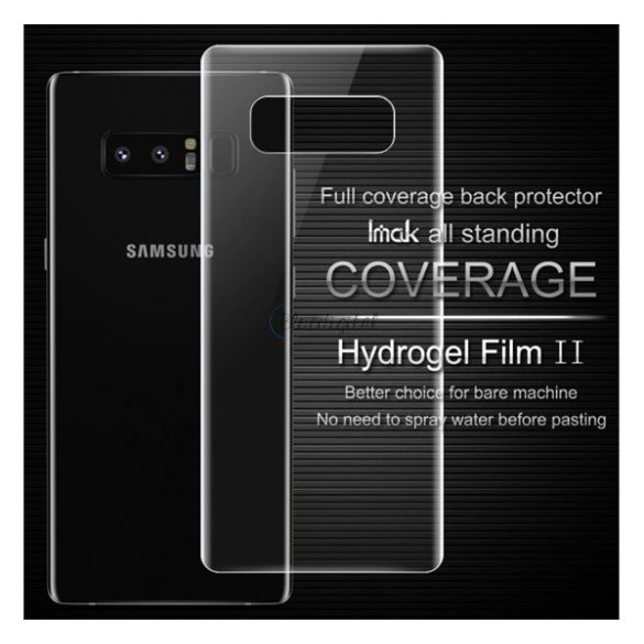 IMAK védőfólia (csak hátsó, full screen, íves részre, öngyógyító, 0.15mm vékony) átlátszó Samsung Galaxy Note 8 (SM-N950F)