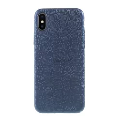   Műanyag telefonvédő (csillogó, mozaik minta) KÉK Apple iPhone X 5.8, Apple iPhone XS 5.8