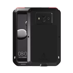   LOVE MEI defender telefonvédő gumi (ütésálló, fém keret) FEKETE Huawei Mate 10
