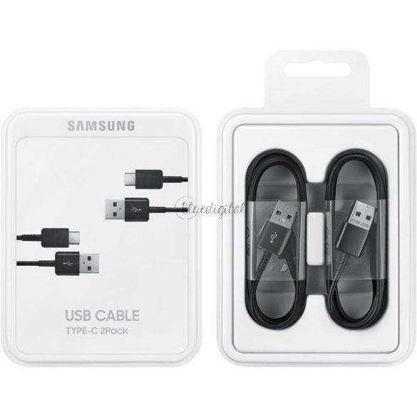 SAMSUNG adatkábel 2db (USB - Type-C, gyorstöltő, 150cm) FEKETE
