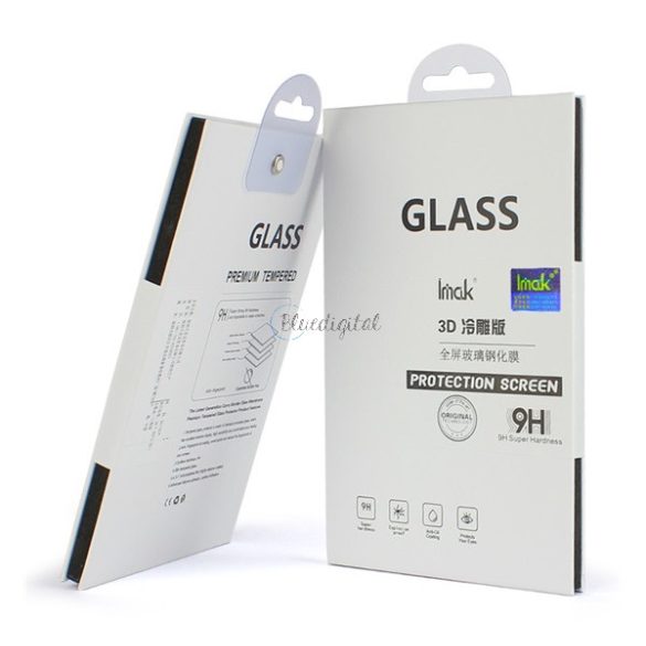 IMAK képernyővédő üveg (3D full cover, íves, karcálló, 9H) FEKETE Apple iPhone X 5.8, Apple iPhone XS 5.8, Apple iPhone 11 Pro