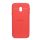 Szilikon telefonvédő (bőr hatású, varrás minta) PIROS Samsung Galaxy J3 (2017) SM-J330 EU