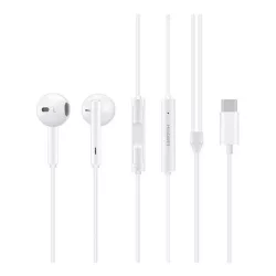   HUAWEI fülhallgató SZTEREO (Type-C, mikrofon, felvevő gomb, hangerőszabályzó) FEHÉR