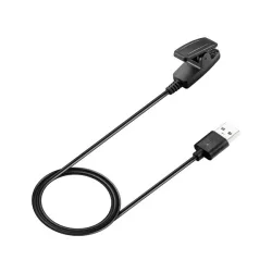   Töltőkábel (USB - Garmin, 100cm, csíptethető) FEKETE Garmin Forerunner 230, Garmin Forerunner 735XT, Garmin Forerunner 630, Garmin Forerunner 235, Garmin Vivomove HR, Garmin Lily