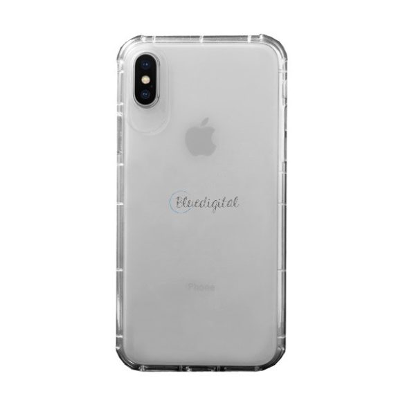 Szilikon telefonvédő (közepesen ütésálló, légpárnás keret) ÁTLÁTSZÓ Apple iPhone X 5.8, Apple iPhone XS 5.8