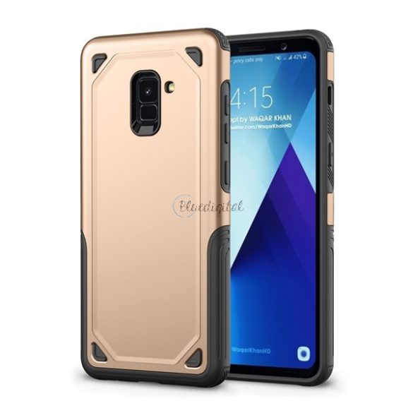 Defender műanyag telefonvédő (közepesen ütésálló, szilikon belső, ultravékony) ARANY Samsung Galaxy A8 Plus (2018) SM-A730F
