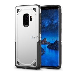 Defender műanyag telefonvédő (közepesen ütésálló, szilikon belső, ultravékony) EZÜST Samsung Galaxy S9 (SM-G960)