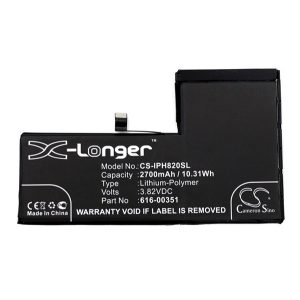 CAMERON SINO Li-Polymer akku (3.82V/2700mAh, Apple 616-00351 kompatibilis) FEKETE Apple iPhone X 5.8