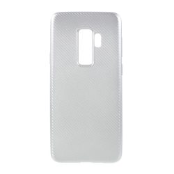   Szilikon telefonvédő (karbon minta) EZÜST Samsung Galaxy S9 Plus (SM-G965)
