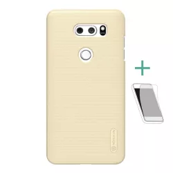   NILLKIN SUPER FROSTED műanyag telefonvédő (gumírozott, érdes felület + képernyővédő fólia) ARANY LG V30 (H930)