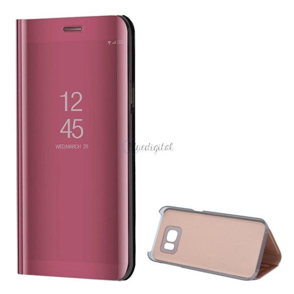 Tok álló (aktív FLIP, oldalra nyíló, asztali tartó funkció, tükrös felület, Mirror View Case) ROZÉARANY Samsung Galaxy S7 EDGE (SM-G935)