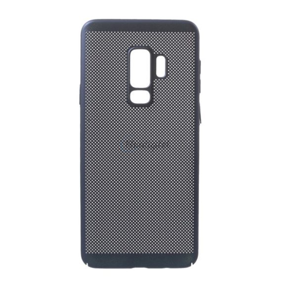 Műanyag telefonvédő (gumírozott, lyukacsos minta) KÉK Samsung Galaxy S9 Plus (SM-G965)