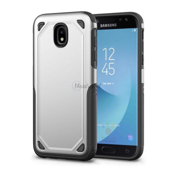 Defender műanyag telefonvédő (közepesen ütésálló, szilikon belső, ultravékony) EZÜST Samsung Galaxy J3 (2017) SM-J330 EU