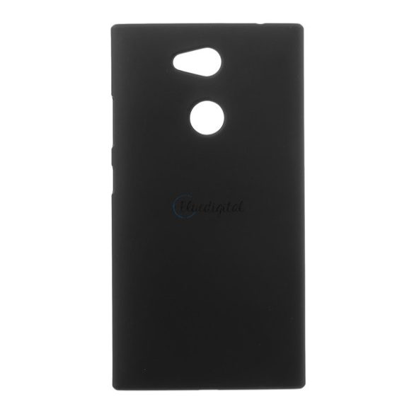 Műanyag telefonvédő (gumírozott) FEKETE Sony Xperia L2 (H4311)