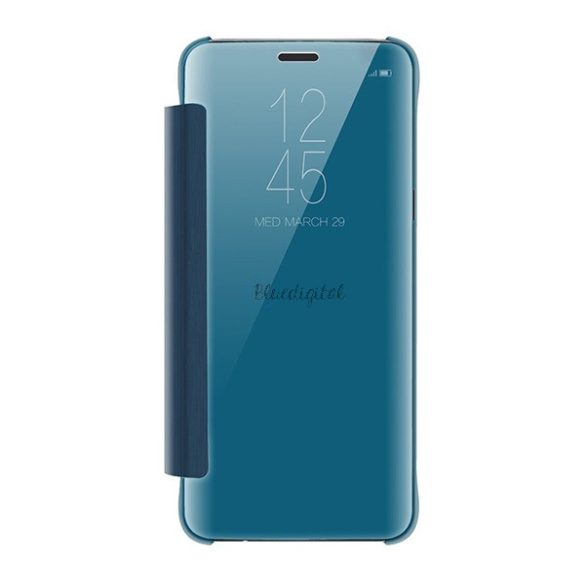 Tok álló (aktív FLIP, oldalra nyíló, asztali tartó funkció, tükrös felület, Mirror View Case) KÉK Samsung Galaxy S9 (SM-G960)