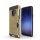 Műanyag telefonvédő (szilikon belső, közepesen ütésálló, bankkártya tartó, szálcsiszolt minta) ARANY Samsung Galaxy S9 (SM-G960)