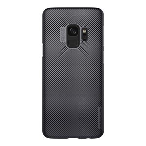 NILLKIN AIR műanyag telefonvédő (gumírozott, lyukacsos) FEKETE Samsung Galaxy S9 (SM-G960)