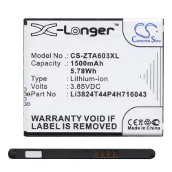   CAMERON SINO Li-Ion akku (3.85V/1500mAh, ZTE Li3824T44P4H716043 kompatibilis) FEKETE ZTE Blade A520
