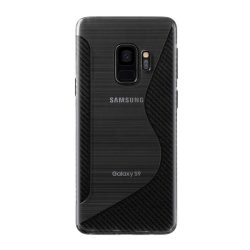   Szilikon telefonvédő (S-line, karbon minta) ÁTLÁTSZÓ Samsung Galaxy S9 (SM-G960)