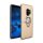 Műanyag telefonvédő (szilikon belső, közepesen ütésálló, telefontartó gyűrű, 360°-ban forgatható) ARANY Samsung Galaxy S9 (SM-G960)
