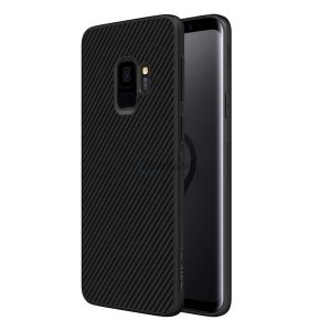 NILLKIN SYNTHETIC FIBER műanyag telefonvédő (környezetbarát, karbon minta) FEKETE Samsung Galaxy S9 (SM-G960)