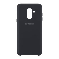   SAMSUNG műanyag telefonvédő (dupla rétegű, gumírozott) FEKETE Samsung Galaxy A6+ (2018) SM-A605F