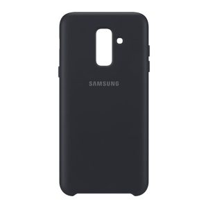 SAMSUNG műanyag telefonvédő (dupla rétegű, gumírozott) FEKETE Samsung Galaxy A6+ (2018) SM-A605F