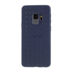   Szilikon telefonvédő (bőr hatású, fonott minta) KÉK Samsung Galaxy S9 (SM-G960)