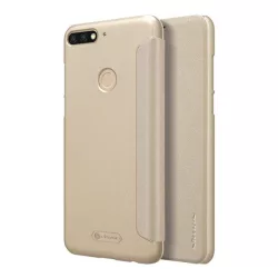   NILLKIN SPARKLE műanyag telefonvédő (mikroszálas bőr hatású FLIP, oldalra nyíló) ARANY Huawei Y7 Prime 2018 (Y7 2018)