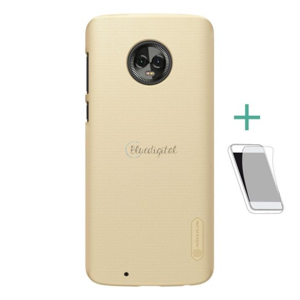 NILLKIN SUPER FROSTED műanyag telefonvédő (gumírozott, érdes felület + képernyővédő fólia) ARANY Motorola Moto G6 (XT1925)