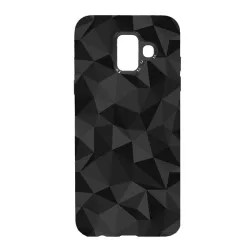   Szilikon telefonvédő (3D, gyémánt minta) FEKETE Samsung Galaxy A6 (2018) SM-A600F