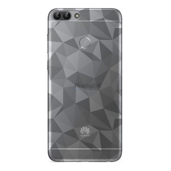 Szilikon telefonvédő (3D, gyémánt minta) ÁTLÁTSZÓ Huawei P Smart (2018)