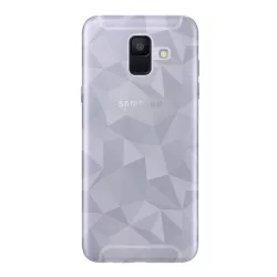   Szilikon telefonvédő (3D, gyémánt minta) ÁTLÁTSZÓ Samsung Galaxy A6 (2018) SM-A600F