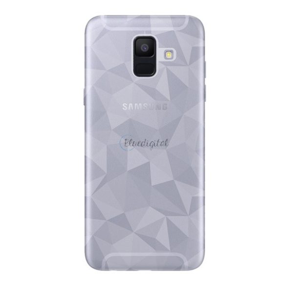 Szilikon telefonvédő (3D, gyémánt minta) ÁTLÁTSZÓ Samsung Galaxy A6 (2018) SM-A600F