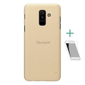 NILLKIN SUPER FROSTED műanyag telefonvédő (gumírozott, érdes felület + képernyővédő fólia) ARANY Samsung Galaxy A6+ (2018) SM-A605F